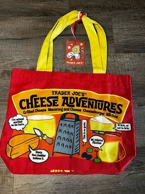NWT Limited Edition Trader Joe's Cheese Adventures Tote Bag